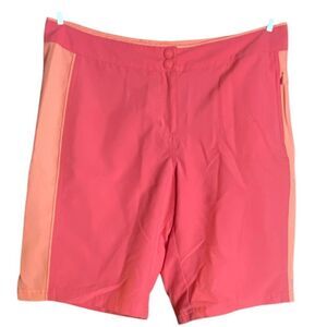 Eddie Bauer Womens Coral Orange Side Panel Hybrid Shorts Size 6